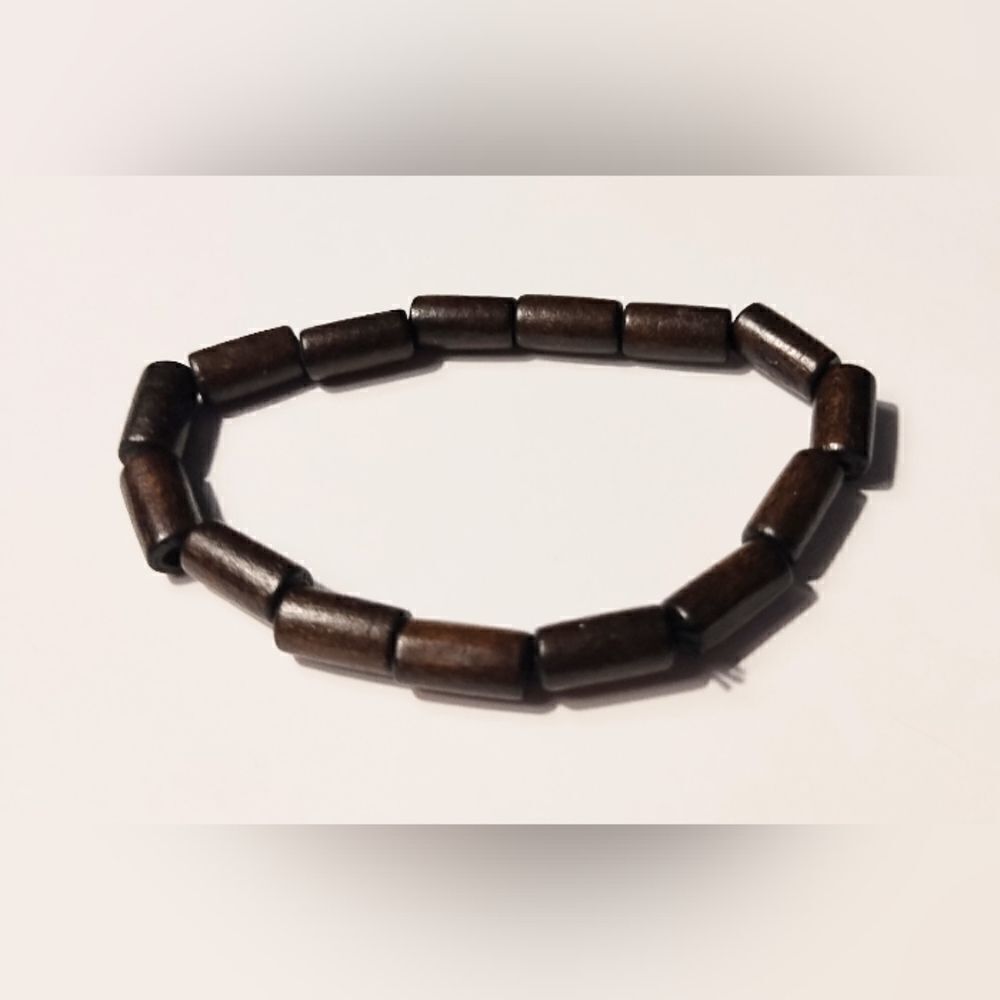 Men's bracelet beaded beads brown new d34